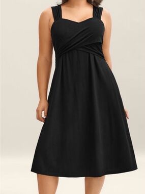 Army Green Sleeveless A-Line Dress